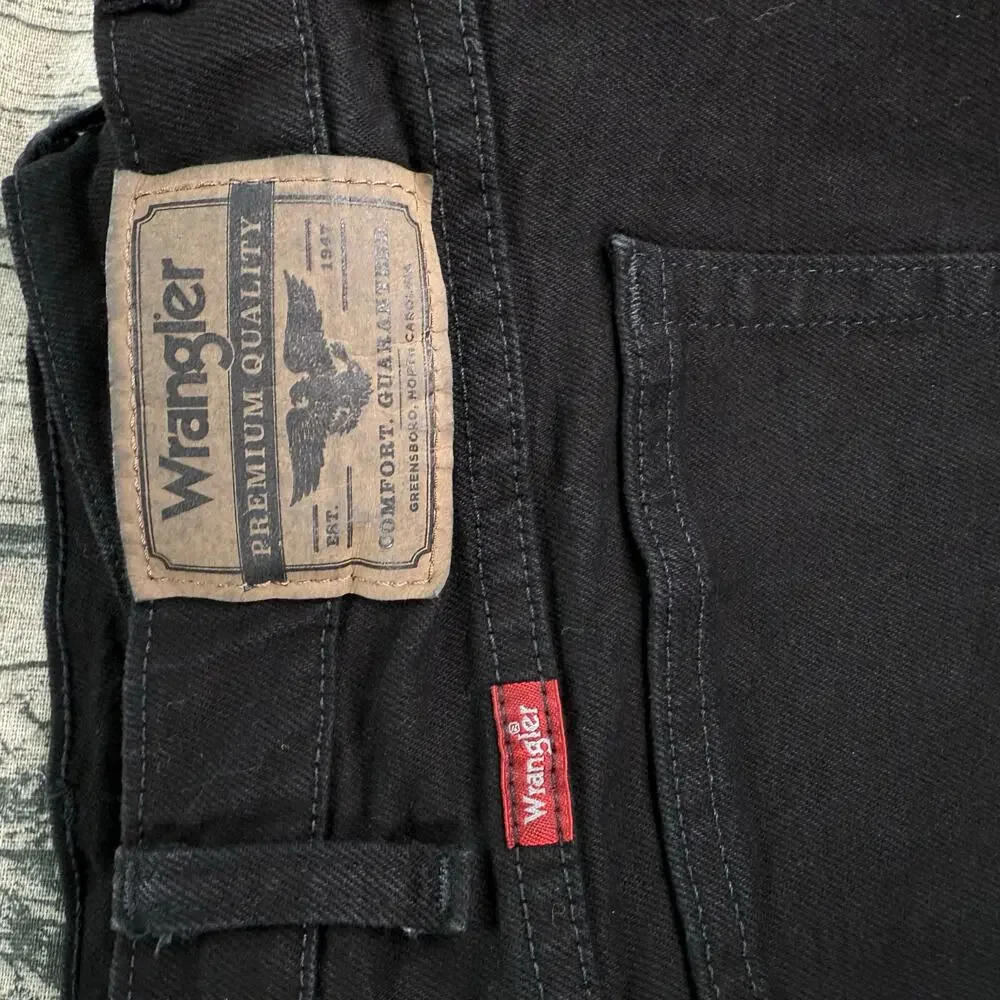 Wrangler Five Star Heritage Jeans Men's 50 Black Straight NWT
